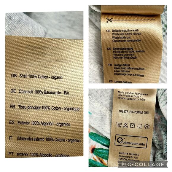 NEW Scotch & Soda Amsterdam Organic Cotton Cactus Palm Tree Short Sleeve Tee XXL - Picture 9 of 10